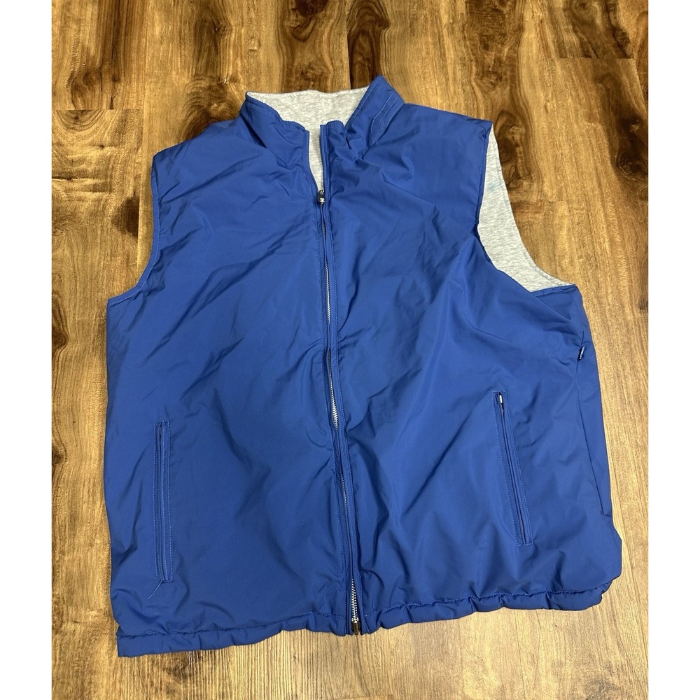 Peter Millar Blue Zip Up Crown Soft Reversible Golf Vest Men's Size XL